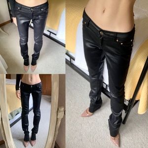 Fendi coated denim black skinny jeans Italian size 40, U.S. size 2